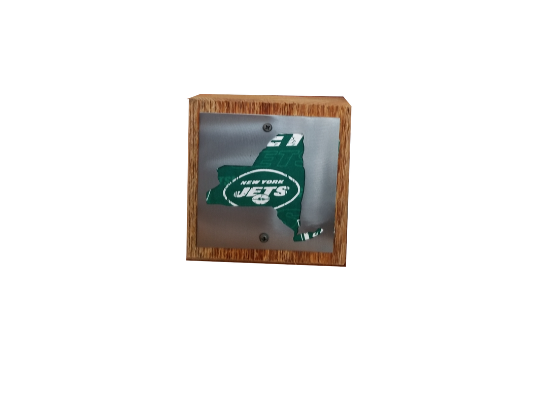 New York Jets Wood and Metal Sign