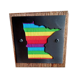 "Minnesota" Wood and Metal sign