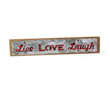 Live Love Laugh Wood and Metal Sign - Red Buffalo