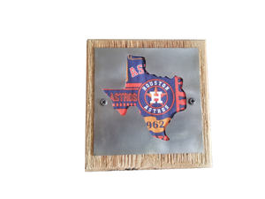 Houston Astros Wood and Metal sign