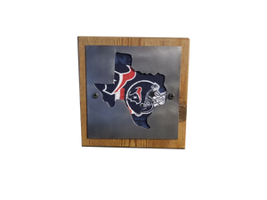 Houston Texans Wood and Metal Sign