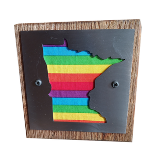 Minnesota Pride Wood and Metal Sign