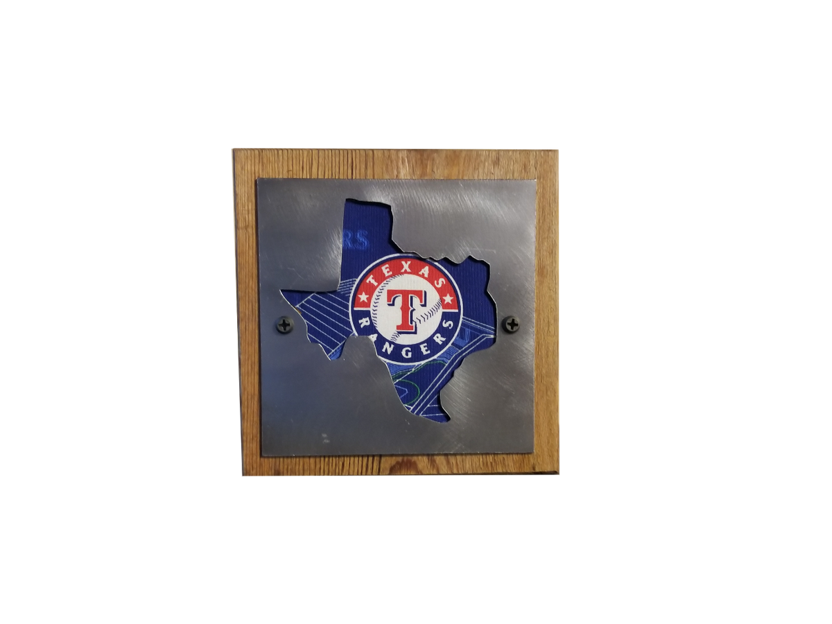 Texas Two Step Rangers Signs Texas Rangers Wood and Metal sign – ForgeWood Studios