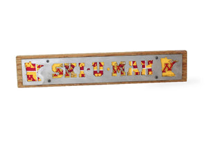 Minnesota Gopher Ski U Mah Wood and Metal Sign