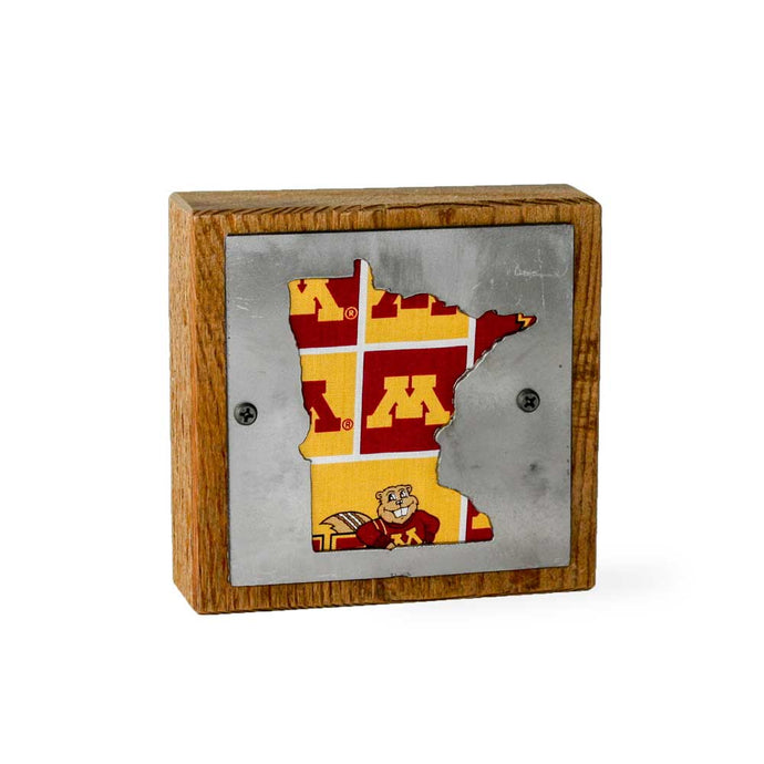 Minnesota Gopher Rustic Wood and Metal sign