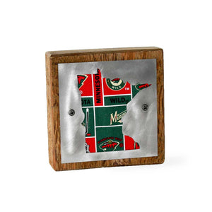 Minnesota Wild Rustic Wood and Metal sign