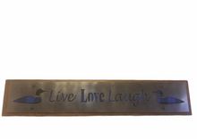 Live Love Laugh Wood and Metal Sign - Blue Buffalo